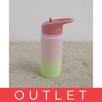 SKIP HOP Fľaša so slamkou nerezová Wander - ombré pink, 450ml