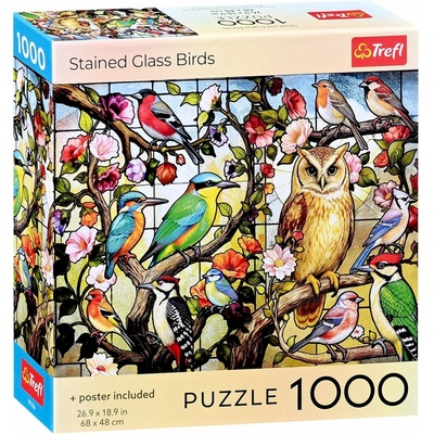 Trefl 1000 Barevní sklenění ptáci