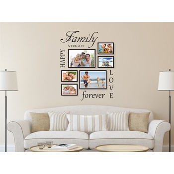 Комплект - Стикер за стена + 6 броя рамки за снимки (21002)