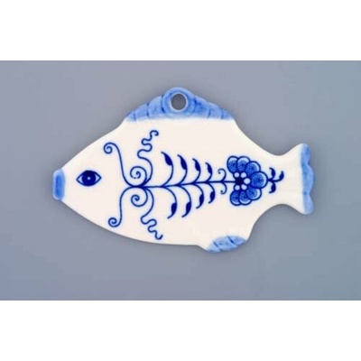 Cibulak Vianočná ozdoba rybička Originálny Český Porcelán Dubí