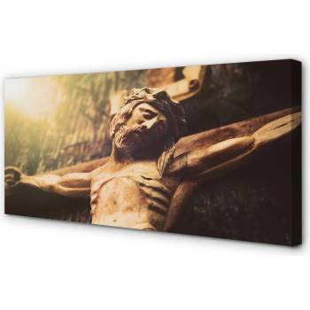 Obraz na plátne Ježiš z dreva 100x50 cm