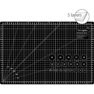 Texi Подложка за рязане 45 x 30 cm Black (TEXI BLACK 45X30)