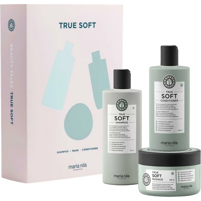 Maria Nila Holiday Box True Soft - Šampon 350 ml + kondicionér 300 ml + maska 250 ml