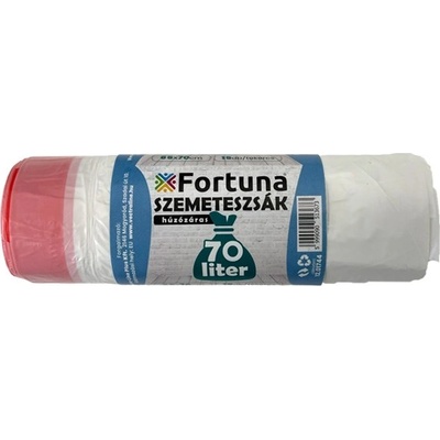 Fortuna Торба за боклук FORTUNA 70L с издърпваща се лента бяла 65x70 cm 15 броя 12.01744 (12.01744)