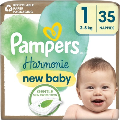 Pampers Harmonie Size 1 еднократни пелени 2-5 kg 35 бр