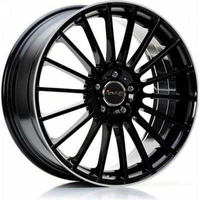 AVUS AC-M03 7,5x18 5x114,3 ET48 black polished lip
