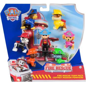 Spin Master Комплект фигури Spin Master Paw Patrol Fire Rescue - Спасителен екип, 7 броя (97234)