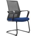 RFG Посетителски стол RFG Smart M, дамаска и меш, до 120 kg, синя седалка, сива облегалка, 2 броя в комплект (4010100256)