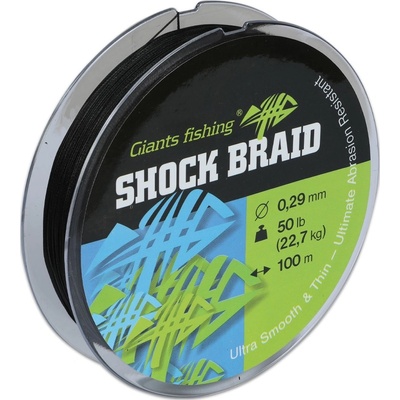 Giants Fishing šňůra Shock Braid 100m 0,35mm 65lb