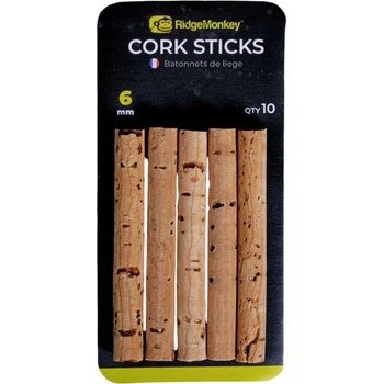 Ridgemonkey Korkové tyčinky Combi Bait Drill Spare Cork Sticks 6mm
