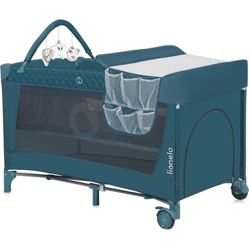 Lionelo - Преносима бебешка кошара FLOWER Green Turquoise (LN0320)