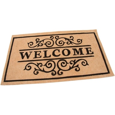 FLOMA Welcome Deco Béžová textilná čistiace vnútorné vstupná rohož 45 cm x 75 cm x 0,3 cm