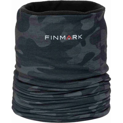 Finmark Children´s multifunctional scarf with fleece Černá šedá bílá – Zboží Dáma