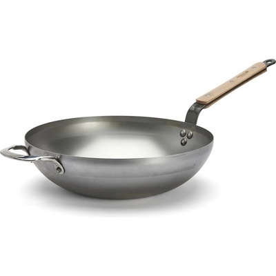 de Buyer Ocelová pánev WOK MINERAL B BOIS 32cm 5,6l