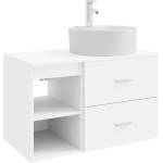 vidaXL Комплект мебели за баня 2 бр. Бяло Инженерна дървесина (3403904)