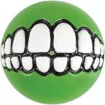 Rogz Grinz Ball L - Кучешка играчка гумена топка с отвор за лакомства 7, 8 см. зелена