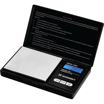 Wozinsky WDW-1000 digitální kapesní váha 200 g / 0,01 g s podsvíceným displejem, černá – Zbozi.Blesk.cz