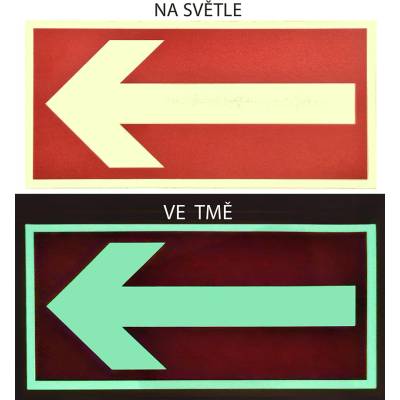 RAFO Svítící samolepka Šipka, 21 x 10 cm Varianta: červená
