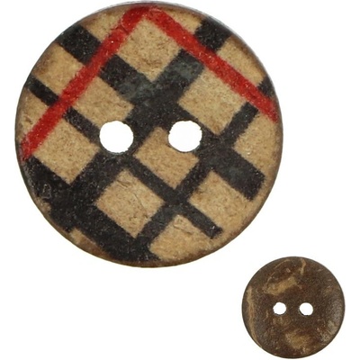 Ideal károvaný gombík 15 mm 10 kusov