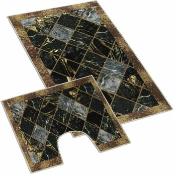 BellaTEX Изтривалка за баня и тоалетна кафяв мрамор 3D Bellatex Bellatex | Kafyav | Home | UNI