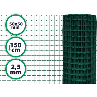 Svařované pletivo Heavy – výška 150 cm, drát 2,5 mm, oko 50x50 mm – Zboží Mobilmania