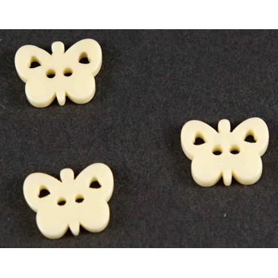Motýlik - knoflík - smotanová - rozmery 1 cm x 1,3 cm