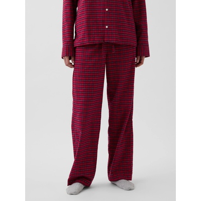 GAP pyžamové flanelové kalhoty unisex Červená S Červená