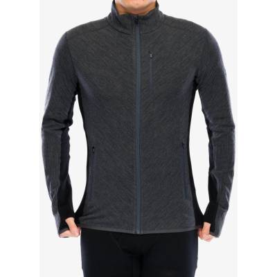 Icebreaker Descender L/S Zip jet hthr/black