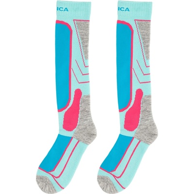 Nevica Юношески ски чорапи Nevica Meribel 2 Pack Ski Sock Juniors - Aqua