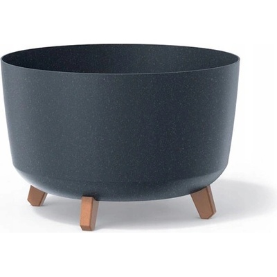 Prosperplast Květináč plast šedý 33,9 x 33,9 x 24 cm
