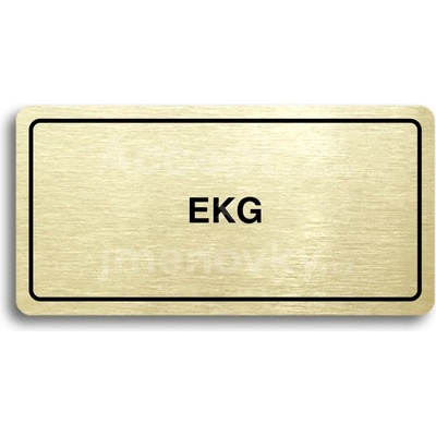 ACCEPT Piktogram EKG - zlatá tabulka - černý tisk