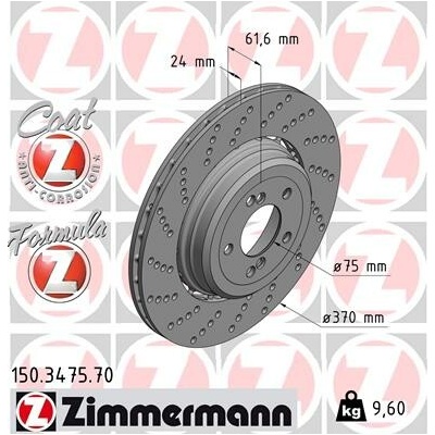 Brzdový kotúč ZIMMERMANN 150.3475.70 (150347570)