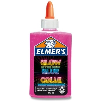 Elmer's Glow in Dark lepidlo 147 ml ružové
