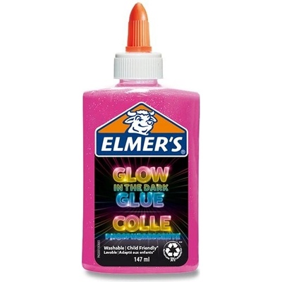 Elmer's Glow in Dark lepidlo 147 ml ružové
