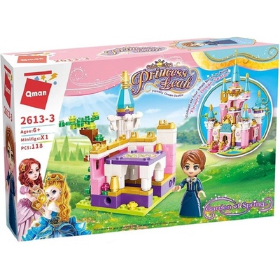 Qman Конструктор, Qman, Цветен океански замък, Пролетна градина, 118 части (Q2613-3)