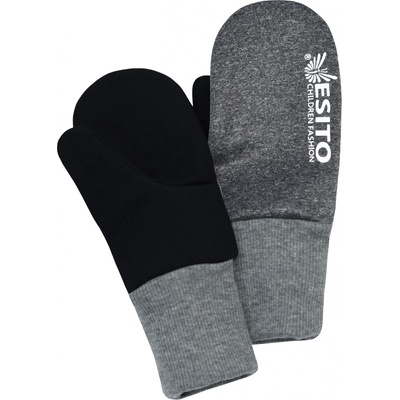 Esito Palcové rukavice softshell melírové černá