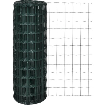 Image 1 of vidaXL Оградна мрежа, стомана, 10 x 1 м, зелена (140585)