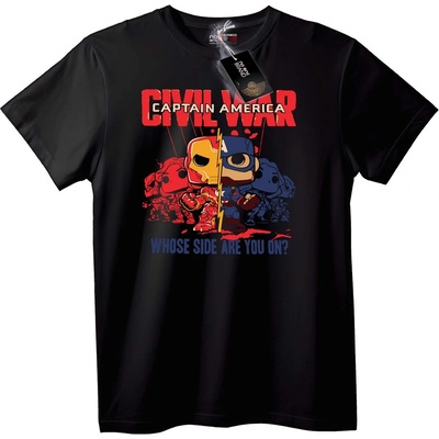 NOONEBRAND Тениска Captain America Граждански конфликт - 3XL, White