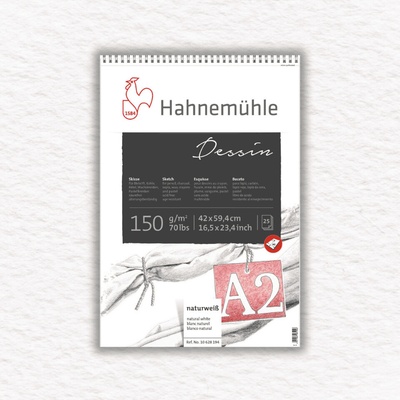 Hahnemühle skicár DESSIN špirálová väzba 150 gsm 25 listov A2