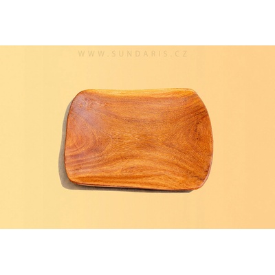 Sundaris Africký Vyřezávaný Talíř Teak Obdélník 28 cm