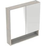 Geberit Selnova Square шкаф за висящо огледало, светъл орех, 2 врати, 79 см (501.271.00.1)