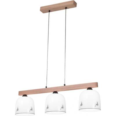 A1352.83. Gr. 100- Пендел NONNA 3xE27/60W/230V елен дъб/бял/сив (KL0232)