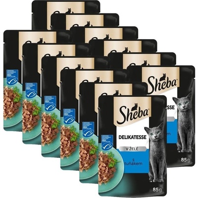 Sheba Delikatesse s tuňákem v želé 12 x 85 g