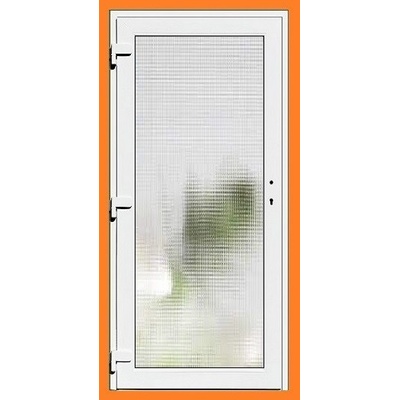 Soft WDS vchodové dvere 3/3 sklo Krizet biele 98x198 cm ľavé