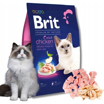 Brit Premium by Nature Cat Adult Chicken 8 kg – Zboží Dáma