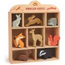 Tender Leaf Toys lesní zvířátka na poličce 8 ks Woodland Animals králík zajíc ježek liška srnka veverka lasice jezevec