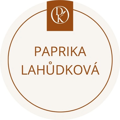 Davídkovo koření Etiketa Paprika slovenská lahůdková béžová průměr 4,5 cm 1 ks