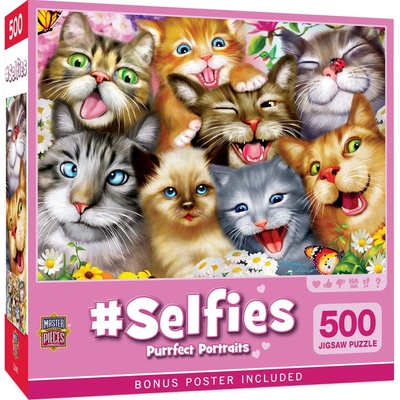 Masterpieces - Puzzle Selfies - Purrfect Portraits - 500 piese