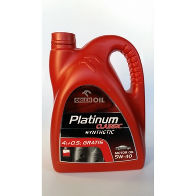 Orlen Oil Platinum Classic Synthetic 5W-40 60 l od 5 169 Kč - Heureka.cz