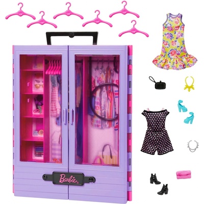 Barbie Šatní skříň s věšáky HJL65